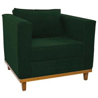 Poltrona Decorativa Europa Suede Verde