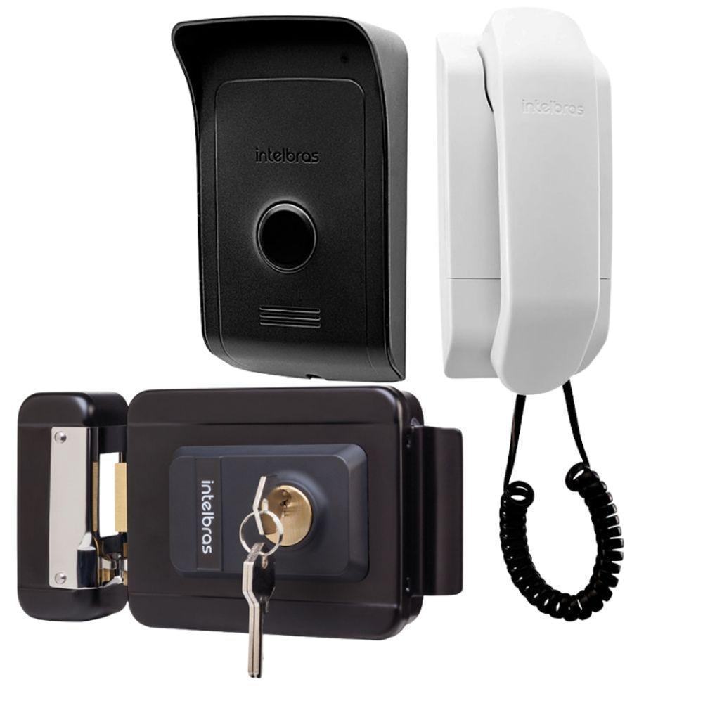 Kit 1 Porteiro Interfone Ipr1010 E 1 Fechadura Fx1500 Preta Intelbras Ipr 1010 Fx 1500 - 1