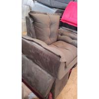 Kit 2 Poltronas Opalas Com Puff Redondo Suede Cappucino - 3