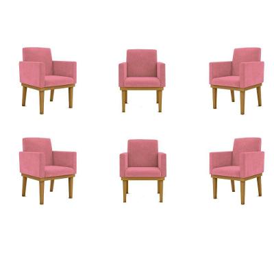 Kit 06 Poltronas Decorativa Reforçada Oferta - Balaqui Decor Cor:rosa