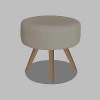 Kit 2 Poltronas Opalas Com Puff Redondo Suede Bege - 3