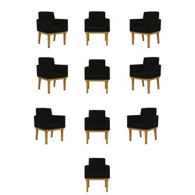 Kit 10 Poltronas Decorativa Reforçada Oferta - Balaqui Decor Cor:preto
