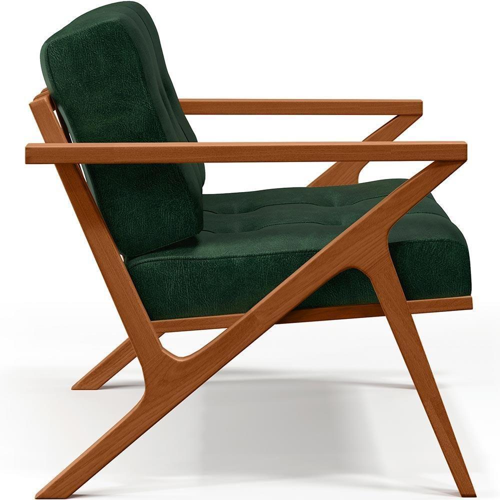 Kit 02 Poltronas Com Cintas De Corano Facto Verde Musgo - 3