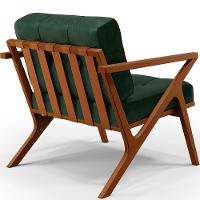 Kit 02 Poltronas Com Cintas De Corano Facto Verde Musgo - 2