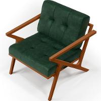 Kit 02 Poltronas Com Cintas De Corano Facto Verde Musgo