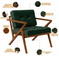 Kit 02 Poltronas Com Cintas De Corano Facto Verde Musgo - 7