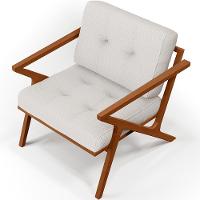 Kit 02 Poltronas Com Cintas De Corano Laís Bouclê Cru - 3