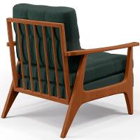 Kit 02 Poltronas Encosto Emília Linho Verde Musgo - 2