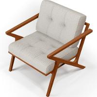 Kit 02 Poltronas Com Cintas De Corano Laís Linho Champagne