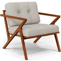 Kit 02 Poltronas Com Cintas De Corano Laís Linho Champagne - 9