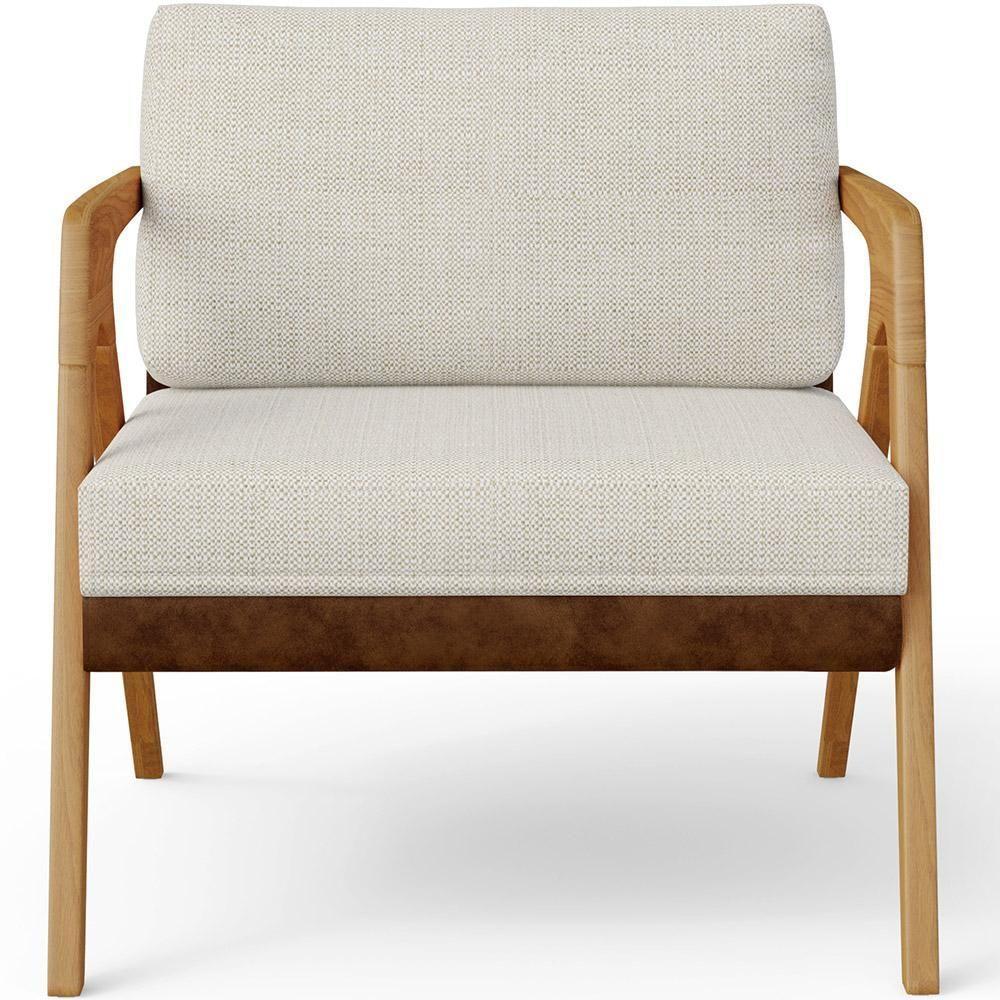 Kit 04 Poltronas Pietra Couríssimo Marrom Linho Champagne - 4