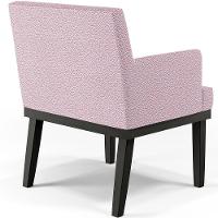 Kit 04 Poltronas Base Preto Beatriz Bouclê Rosê - 3