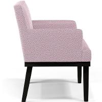 Kit 04 Poltronas Base Preto Beatriz Bouclê Rosê - 5