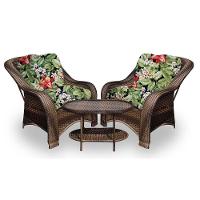 Conjunto de Poltronas Fibra Sintética e 1 Mesa Centro - 1