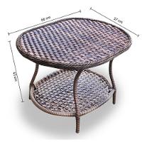 Conjunto de Poltronas Fibra Sintética e 1 Mesa Centro - 8