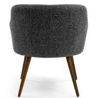 Kit 02 Poltronas Pés Palito Jade D02 Linho Chumbo D-469