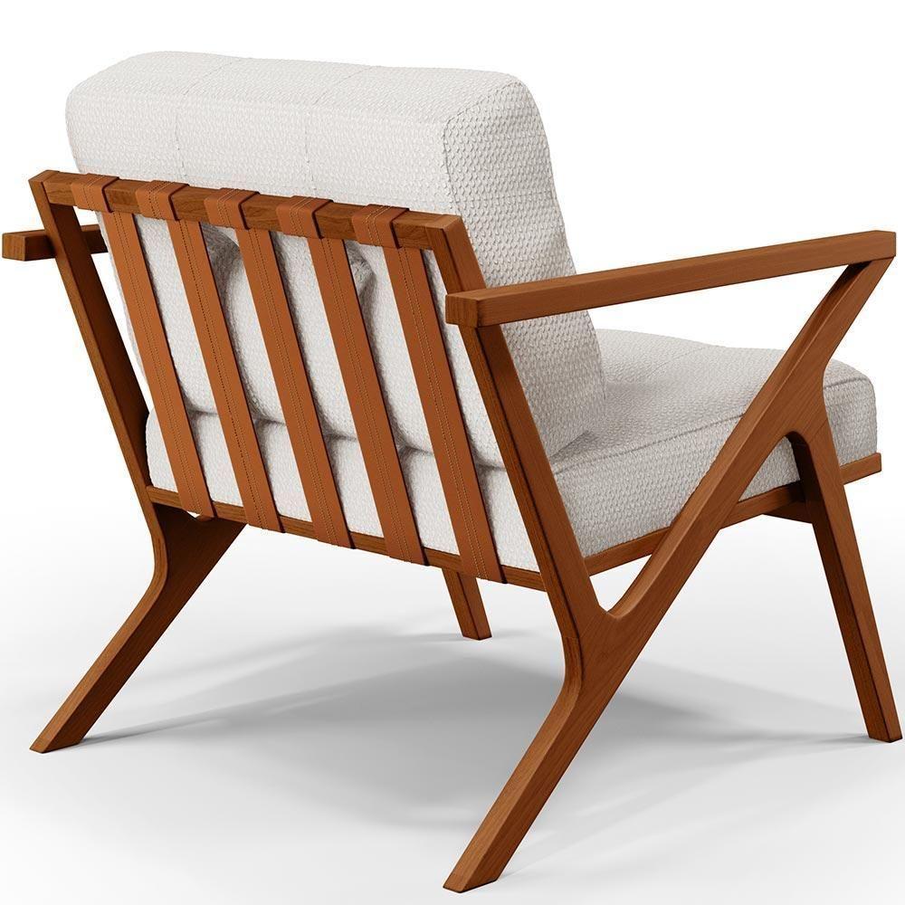 Poltrona Com Cintas De Corano Laís Bouclê Cru - 2