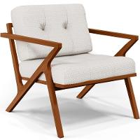 Poltrona Com Cintas De Corano Laís Bouclê Cru - 1