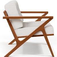 Poltrona Com Cintas De Corano Laís Bouclê Cru