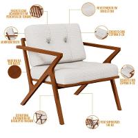 Poltrona Com Cintas De Corano Laís Bouclê Cru - 6