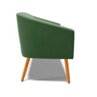 Namoradeira 02 Lugares Stella Suede Pés Palito Castanho - D'rossi Cor Verde - 10