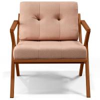 Poltrona Com Cintas De Corano Laís Linho Rosê - 7