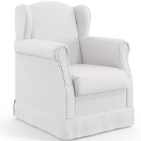 Poltrona Com Balanço E Puff Elisa P02 Facto Branco - 7