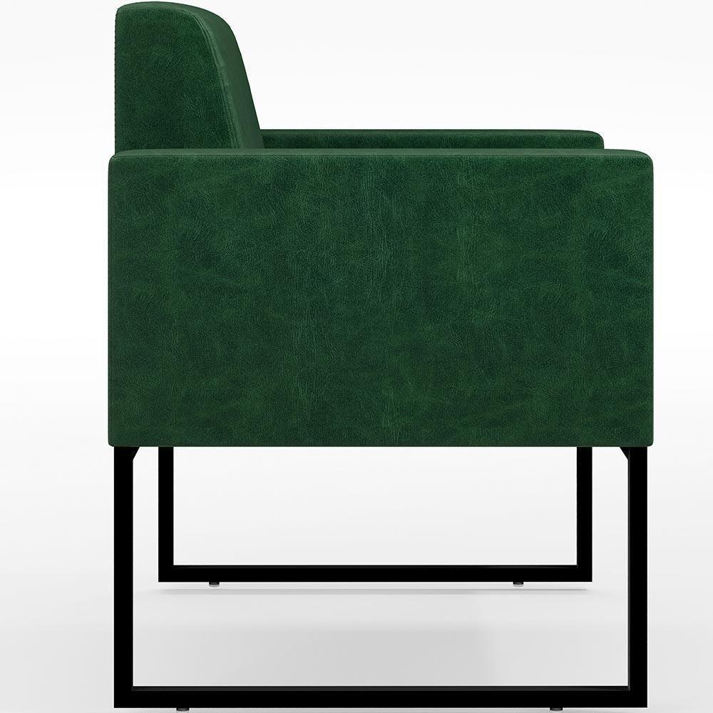 Poltrona Base Fixa De Metal Facto Verde Musgo - 3