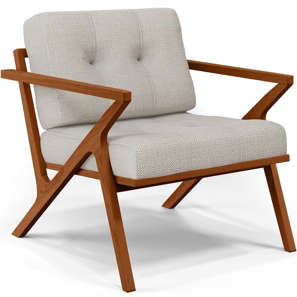 Poltrona Com Cintas De Corano Laís Linho Champagne - 1