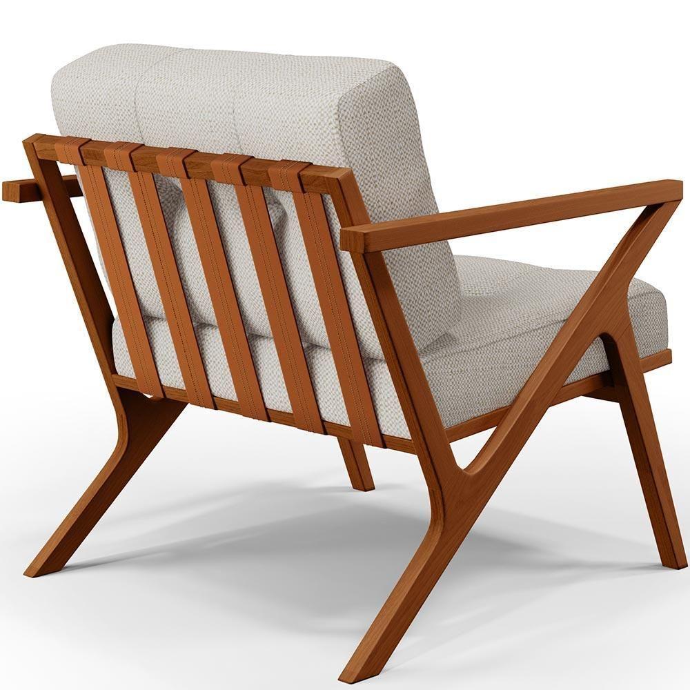 Poltrona Com Cintas De Corano Laís Linho Champagne - 2