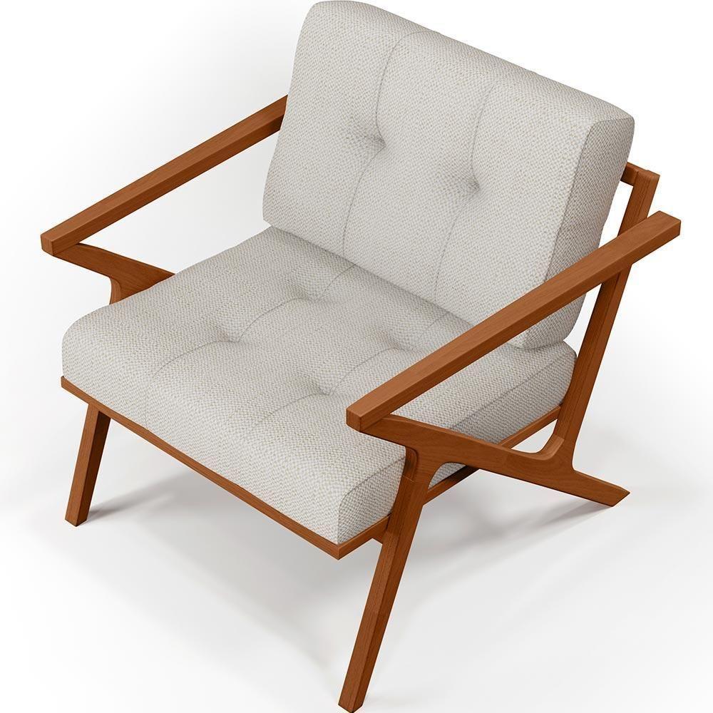 Poltrona Com Cintas De Corano Laís Linho Champagne - 3