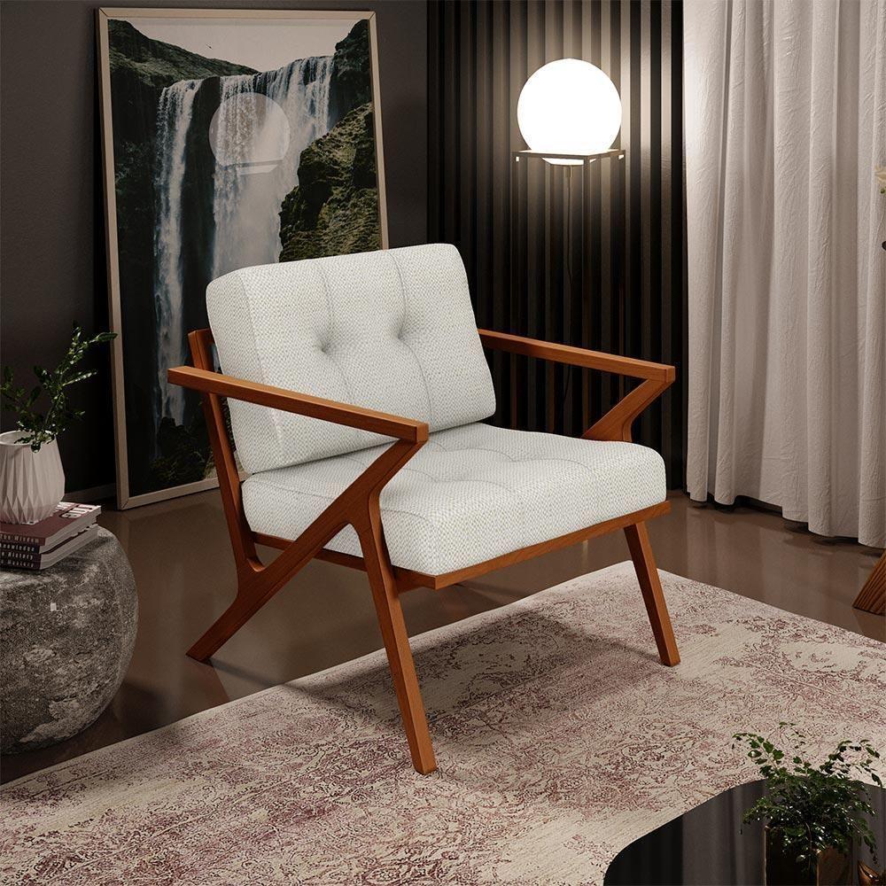 Poltrona Com Cintas De Corano Laís Linho Champagne - 8