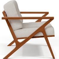 Poltrona Com Cintas De Corano Laís Linho Champagne