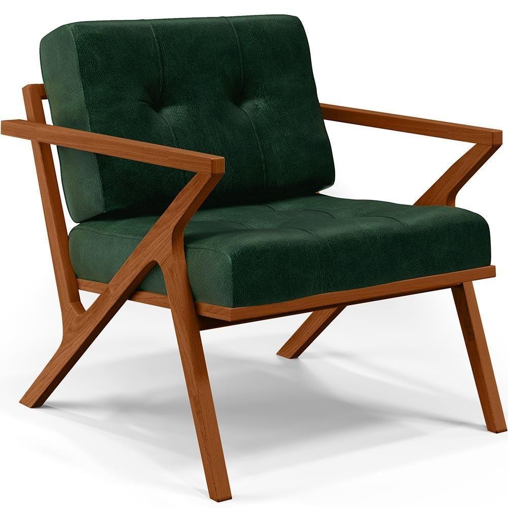 Poltrona Com Cintas De Corano Laís Facto Verde Musgo - 1