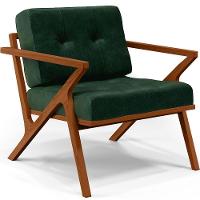 Poltrona Com Cintas De Corano Laís Facto Verde Musgo - 1