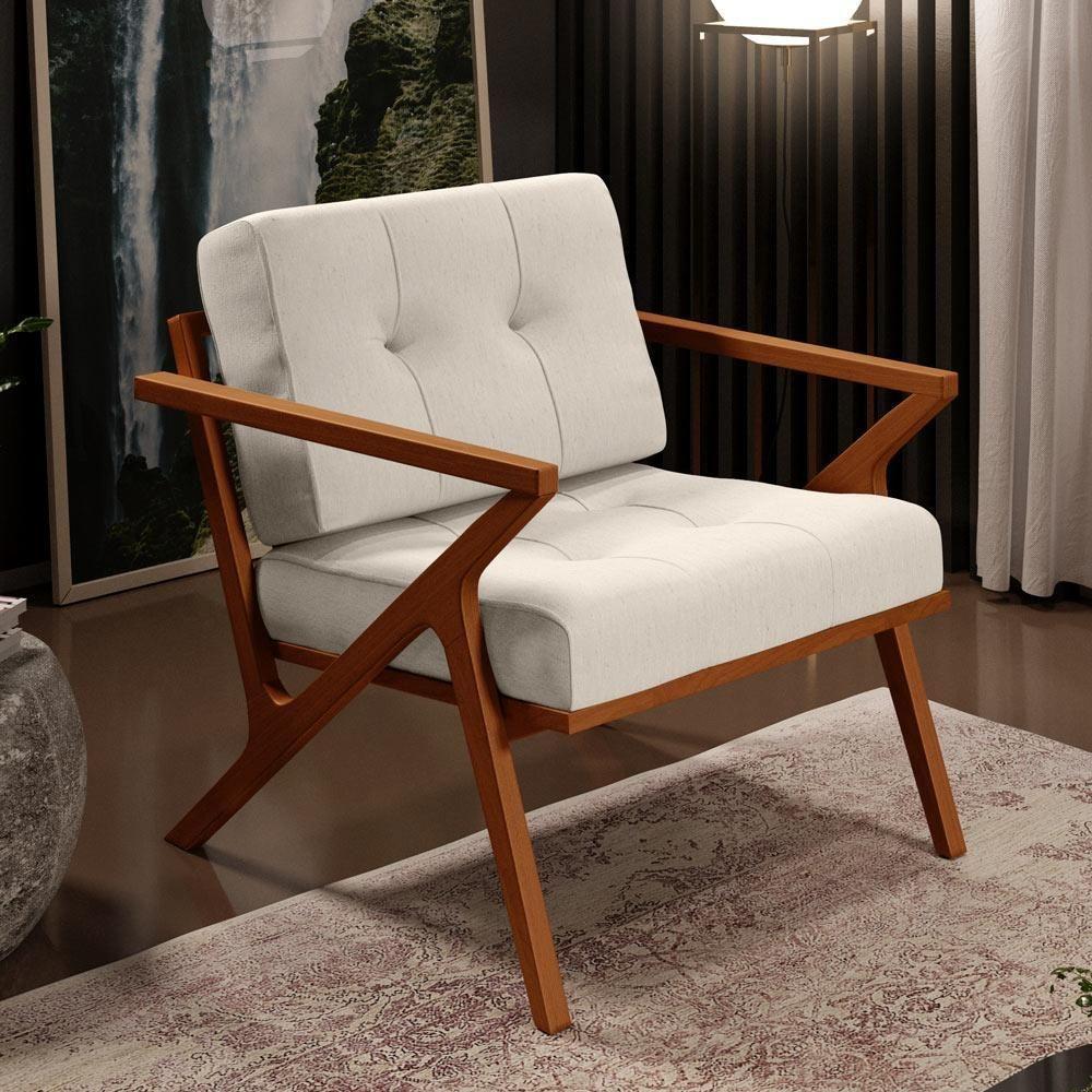 Poltrona Com Cintas De Corano Laís Linho Cru - 8