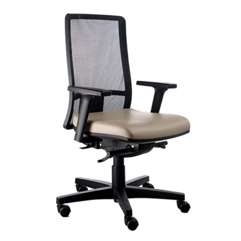 Poltrona Diretor Encosto Tela Mesh Linha Web Design Bege - 2