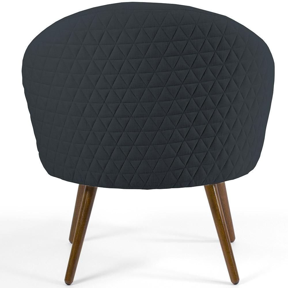 Poltrona Fixa Pés Palito Rafa D02 Tressê Linho Chumbo D-465 - 2