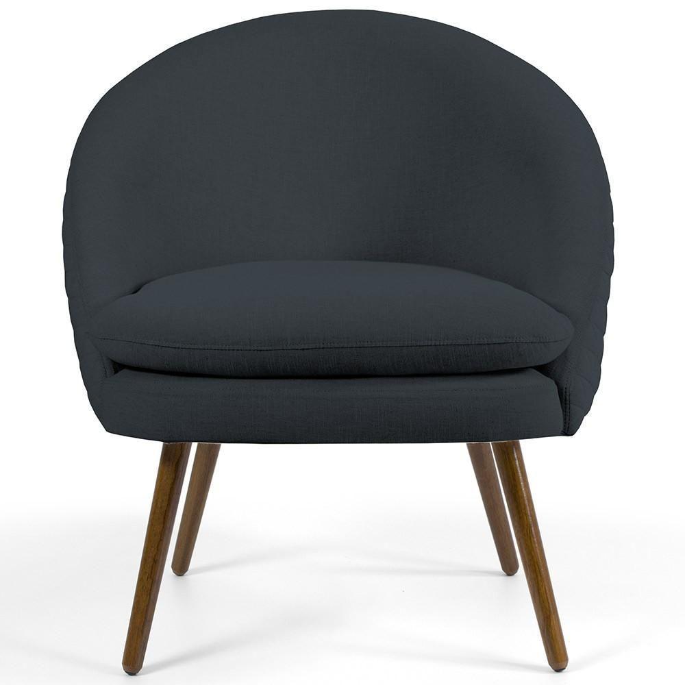 Poltrona Fixa Pés Palito Rafa D02 Tressê Linho Chumbo D-465 - 5