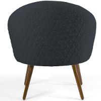 Poltrona Fixa Pés Palito Rafa D02 Tressê Linho Chumbo D-465 - 2