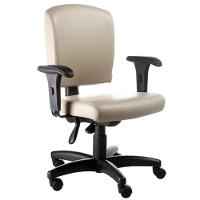 Poltrona Executiva Luxuosa Com Braços Fixos Alpha Bege - 2