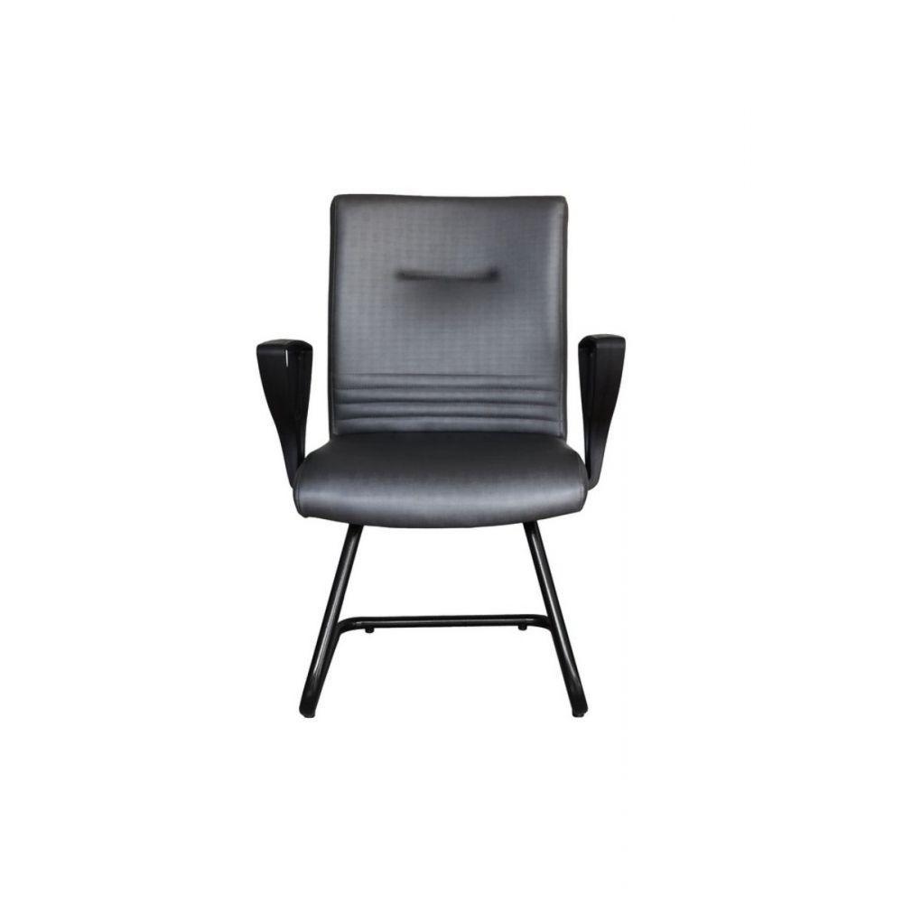 Poltrona Diretor Fixa Em S Com Braços Corinto Preto - 2