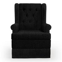 Poltrona E Puff Helena P02 Capitonê Linho Chumbo - 7