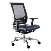 Poltrona Diretor Encosto Tela Mesh Linha Net Design Azul - 1