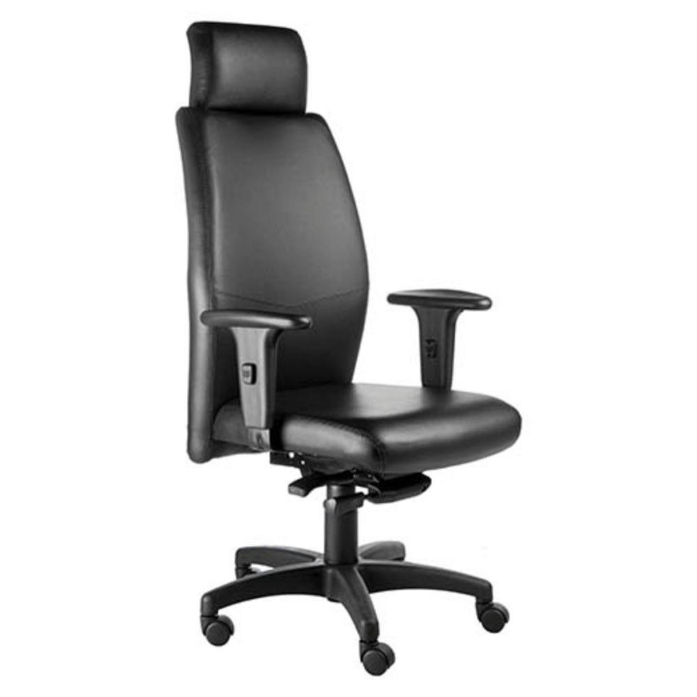 Poltrona Presidente Com Apoio De Cabeça Ferrari Preto - 2