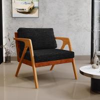 Poltrona Pietra Couríssimo Camel Linho Chumbo - 7