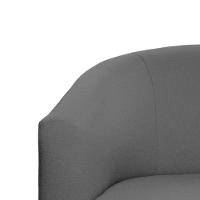 Kit 02 Poltronas Base Giratória De Madeira Nozes Chumbo - 2