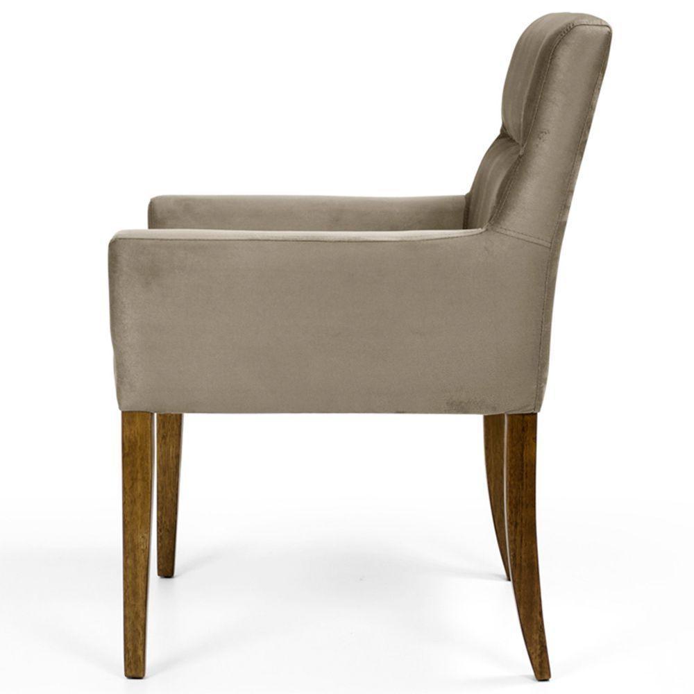 Kit 02 Poltronas Vicenza Veludo Importado Marrom - 3