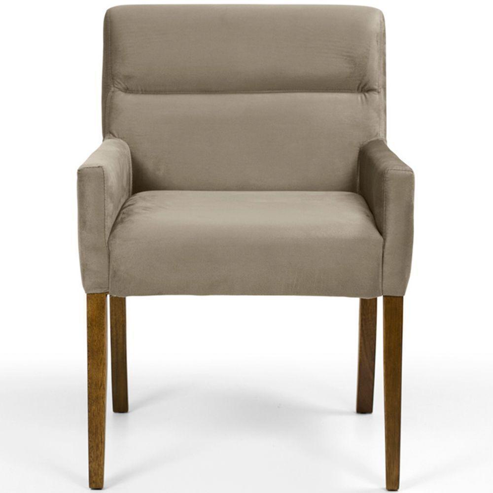 Kit 02 Poltronas Vicenza Veludo Importado Marrom - 6