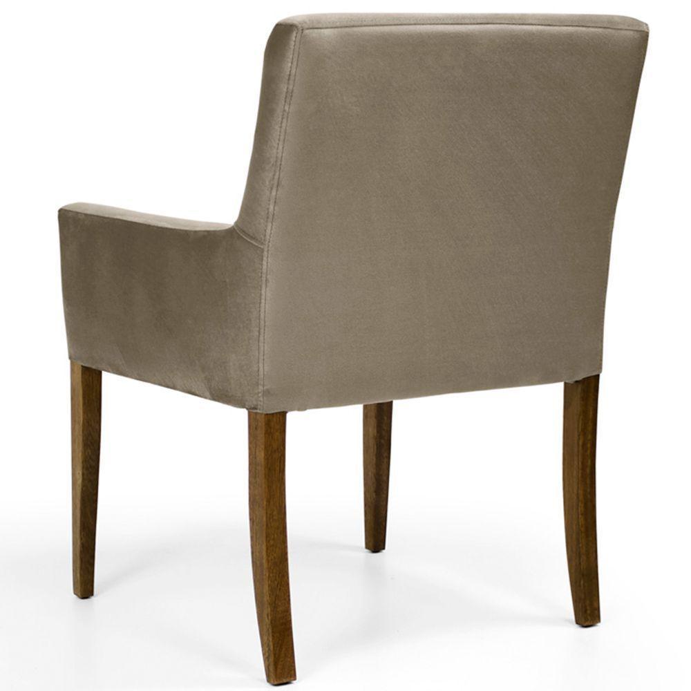 Kit 02 Poltronas Vicenza Veludo Importado Marrom - 7